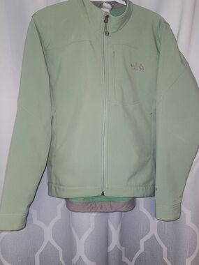 The North Face Light Green Softshell Jacket
